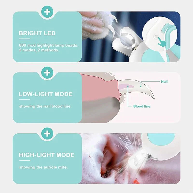 LED Light Cat Nail Cutter